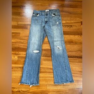 Y2K American Eagle low rise boot cut jeans flared denim 34x32 pants distressed
